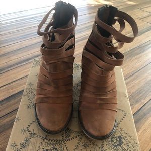 Free People Hybrid Strappy Heel Ankle Booties